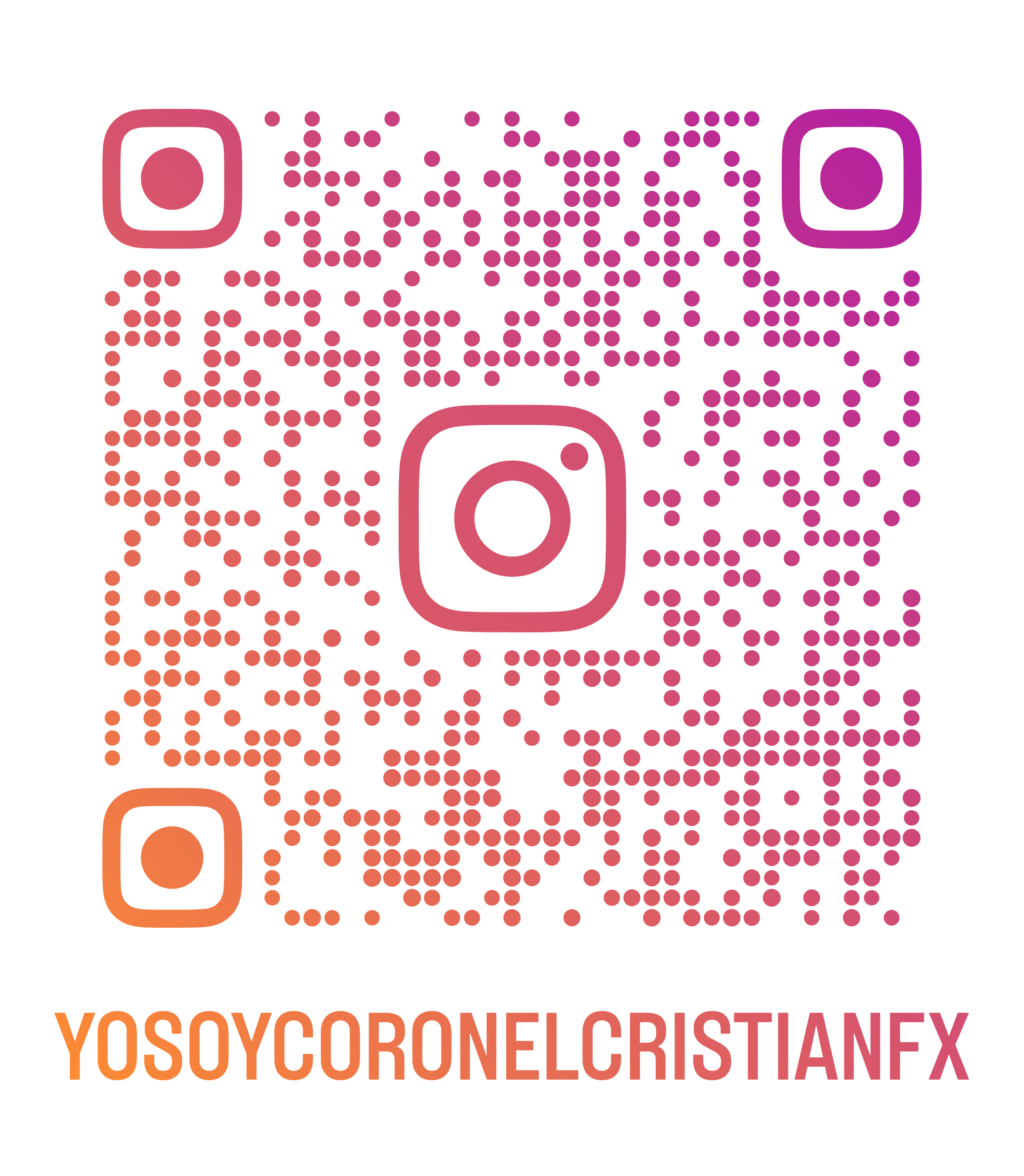 QR Instagram @yosoycoronelcristianfx